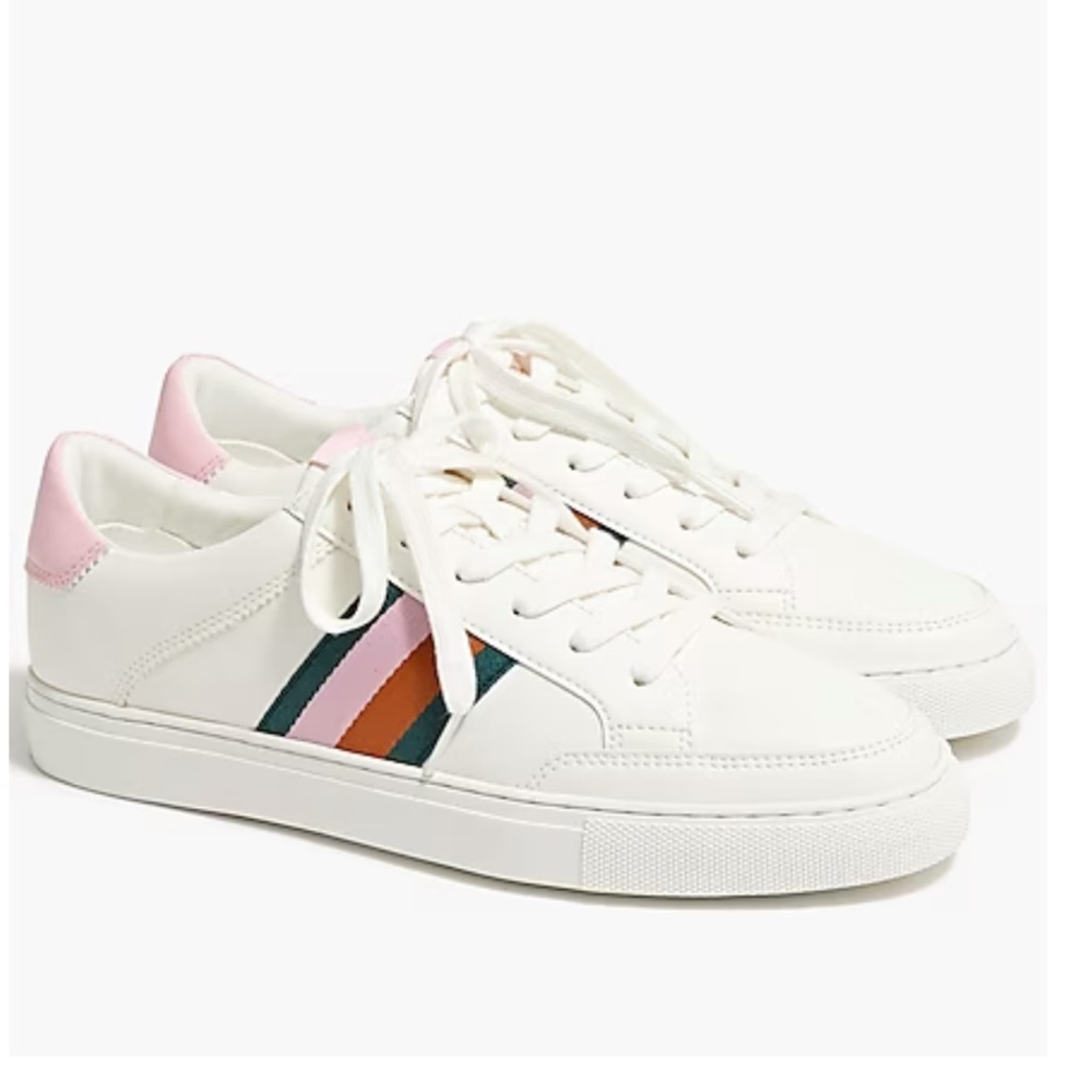 J Crew Striped Road Trip Sneakers